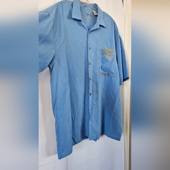 Bamboo Cay Mens Single Palm embroidered Hawaiian Shirt size xl - Picture 5 of 7